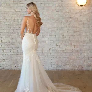 Luksusowa koronkowa suknia ślubna typu fit & flare – 7519, dodatkowe ujęcie 4