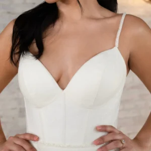 Nowoczesna księżniczkowa suknia balowa z gorsetem w stylu corset – 7817, dodatkowe ujęcie 5